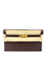 HERMES Kelly Cut 18cm, Rouge, Mysore Goatskin Leather, Gold Hardware